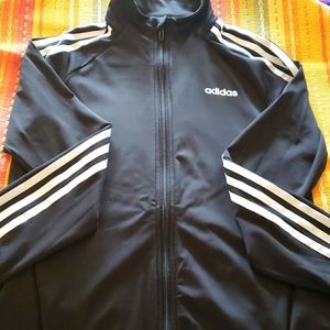 Adidas black athletic truck jacket